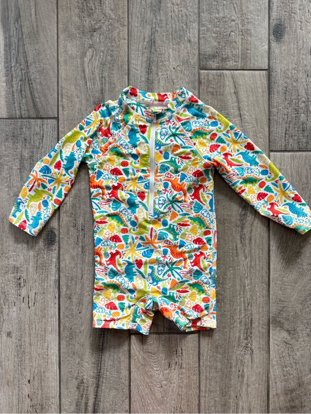 Kids Long Sleeve Rash Guard/swim suit  One-Piece Swimsuit dinosaur